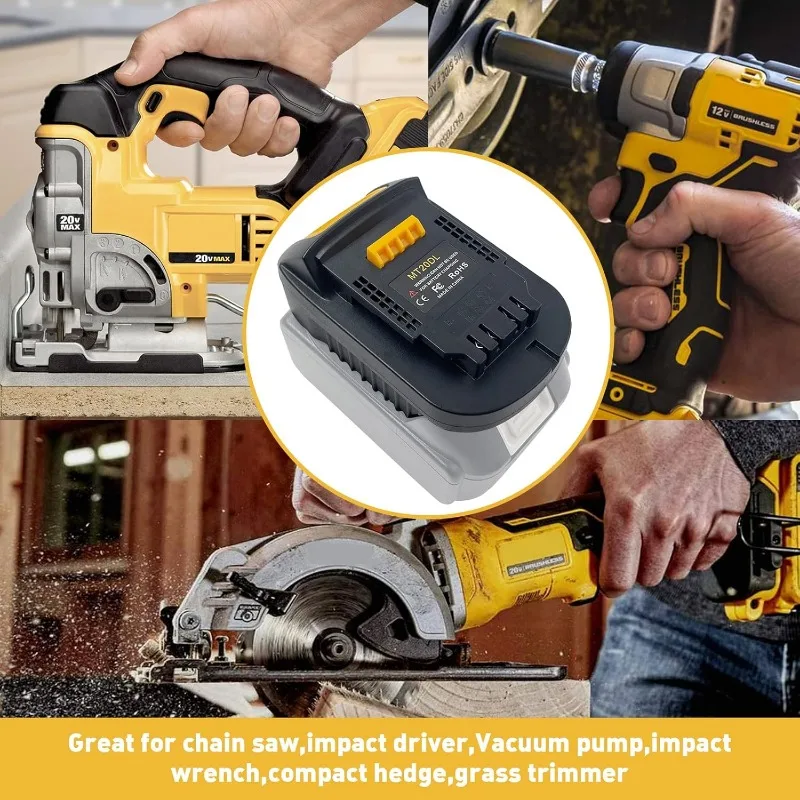 محول بطارية لماكيتا 18 فولت التبديل إلى ديوالت Mt20Dl لأدوات ديوالت 18 فولت 20 فولت لماكيتا Bl1830 Bl1860 Bl1815 بطارية ليثيوم أيون