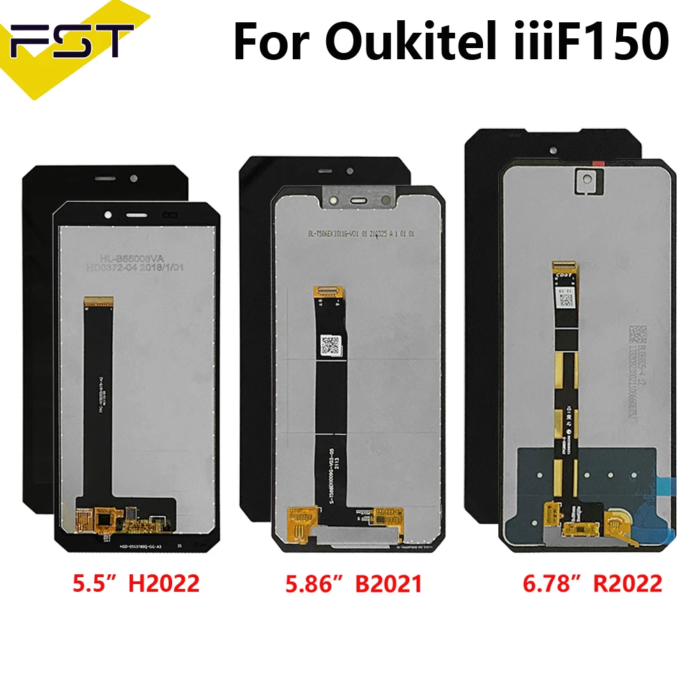 Original For Oukitel iiiF150 R2022 H2022 Cell Phone LCD Display Touch Screen Digitizer Assembly LCD iiiF150 B2021 Display LCD