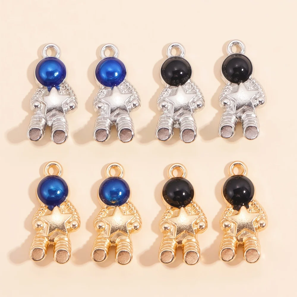 10Pcs New Fashion Metal Stars Astronaut Charm for DIY Space Man Pendant Bracelet Earrings Jewelry Making Accessories Bulk