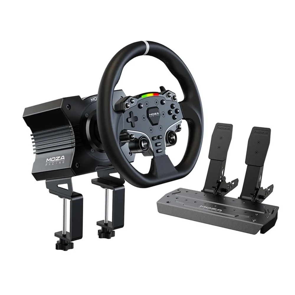 

R5 All-in-One PC Gaming Racing Simulator 4PCS Bundle: 5.5Nm Direct Drive Wheel Base, 11-inch Racing Wheel