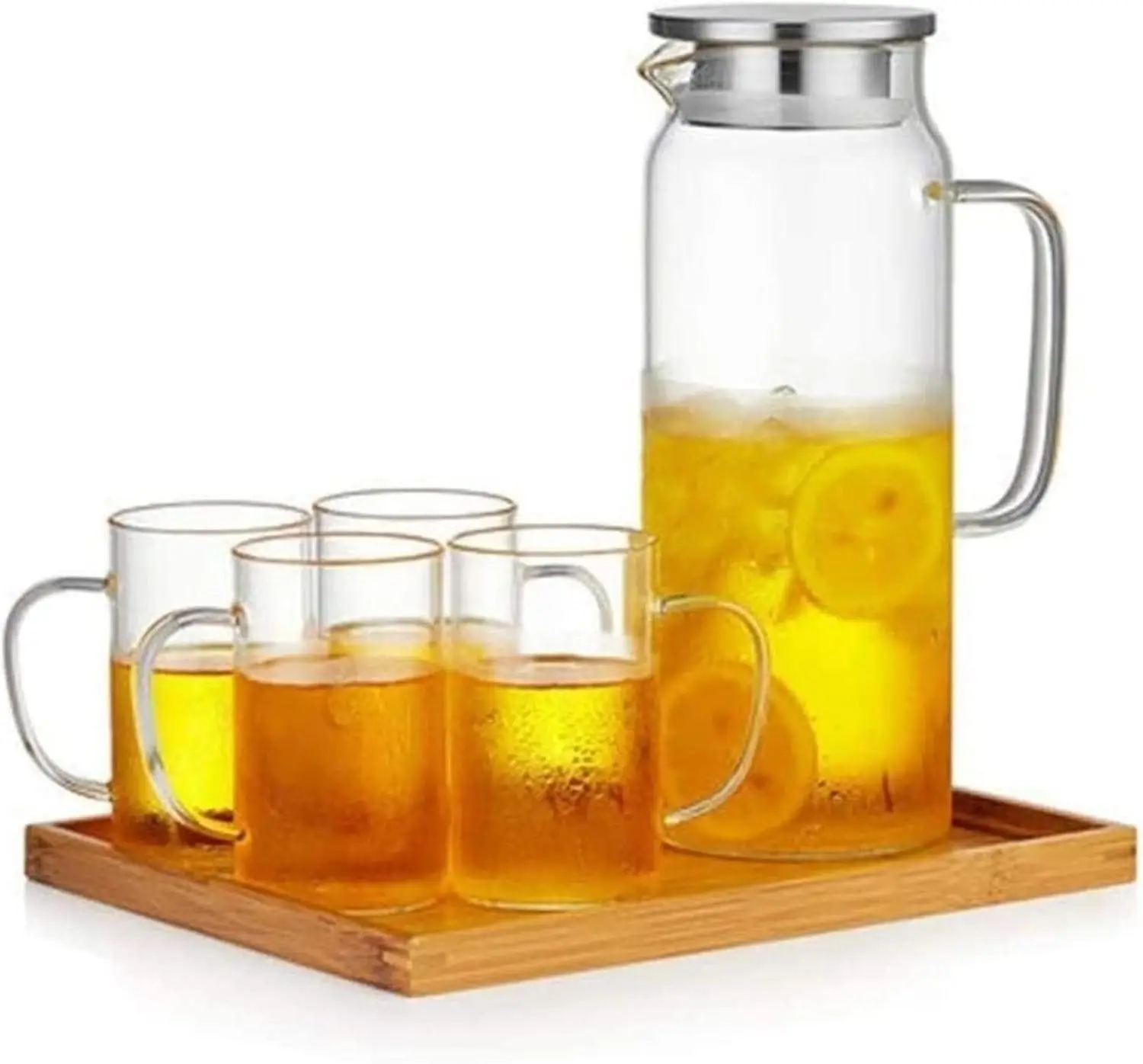 

Teapot Teapot Cup Glass Jug with Lid Ice Teapot Heat Resistant Very Suitable for Iced Tea Coffee Coffee Milk and Juice Drink Fre