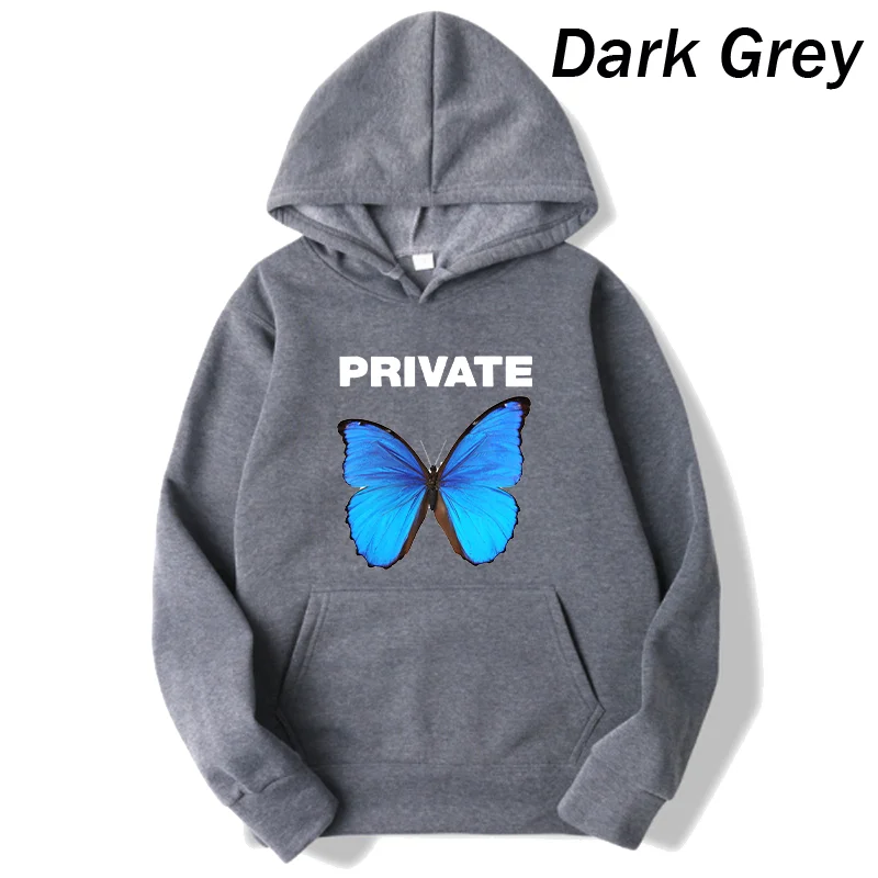 Butterfly Print Sweater Korean Style Women's Hoodie Women's Harajuku Sweater Autumn and Winter Couple Sweater Sweatshirts