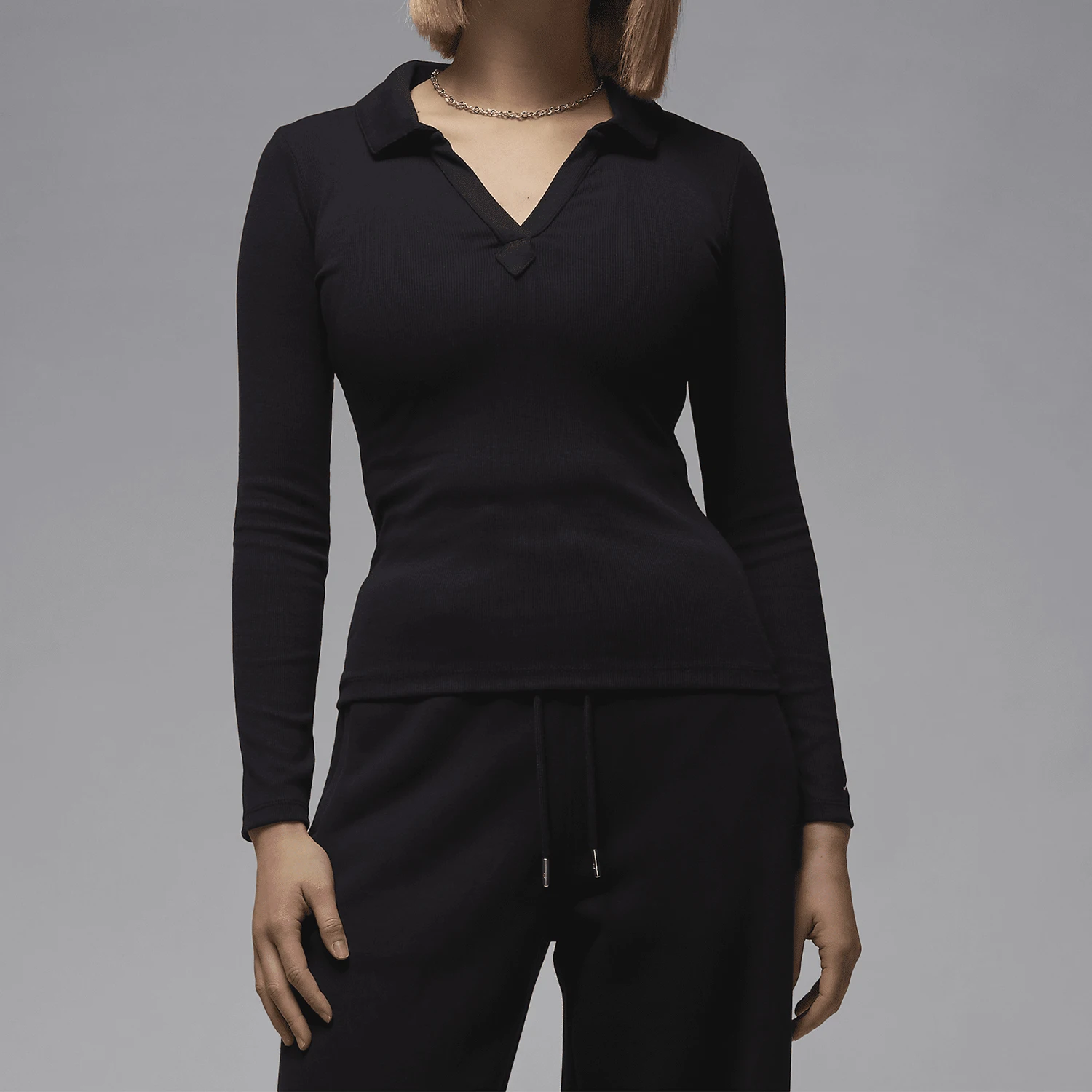 

Nike genuine JORDAN women's sports casual slim-fit soft V-neck long sleeve FV7192-010