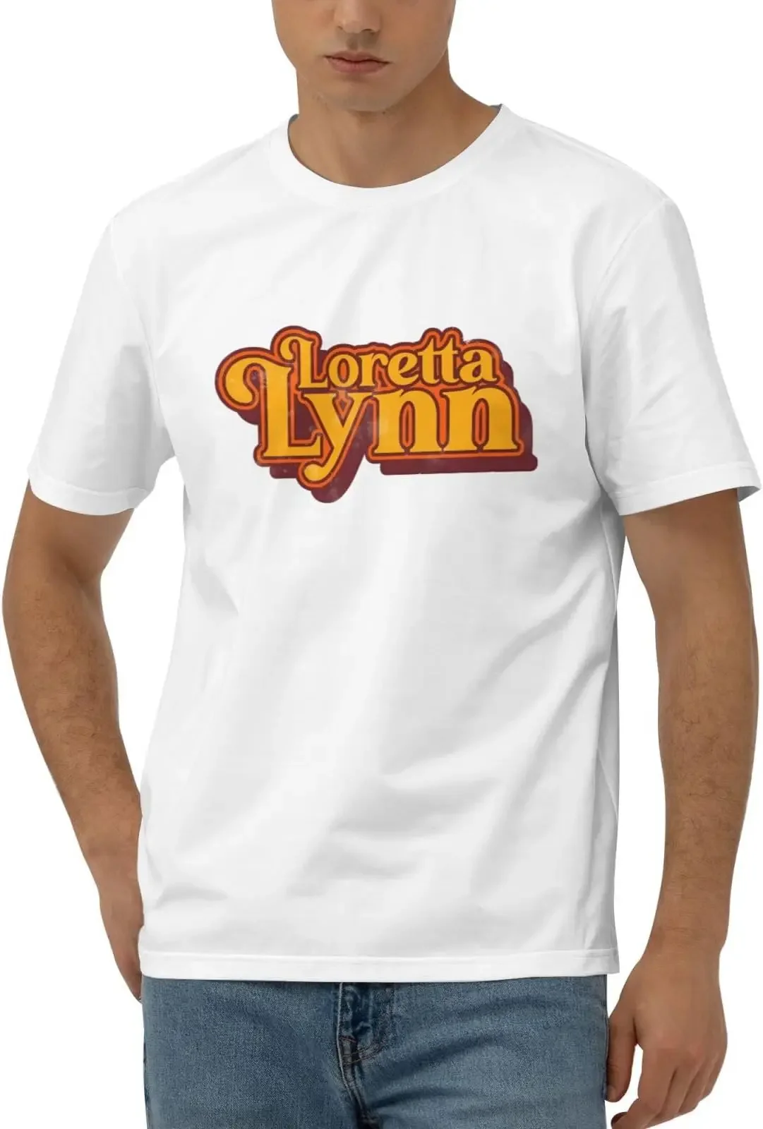 Loretta Music Lynn Shirts for Men Short Sleeve Cotton Tshirts Tees High Quality 100%Cotton Short Sleeve