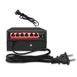 Mini conmutador Poe de red no gestionado, máquina integrada de 4 + 2 puertos de 100m, Ethernet, 48v