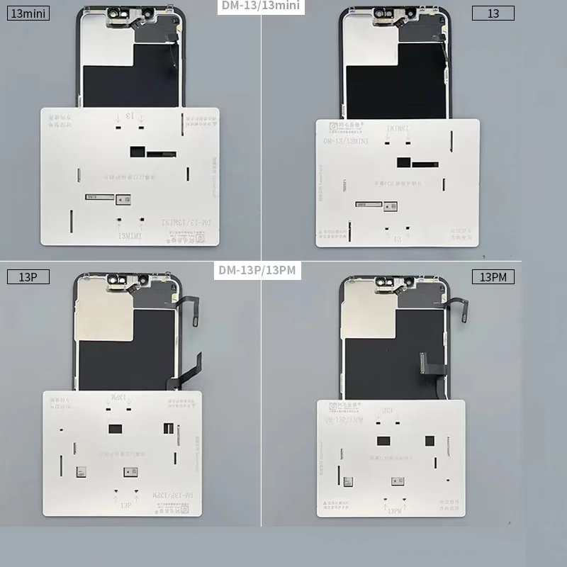 AMAOE LCD 스크린 플렉스 케이블 보호 iPhone 11 12 13 용 스틸 스텐실 mini Pro Max IC Ploshing Repair 팝업 스크린 스텐실
