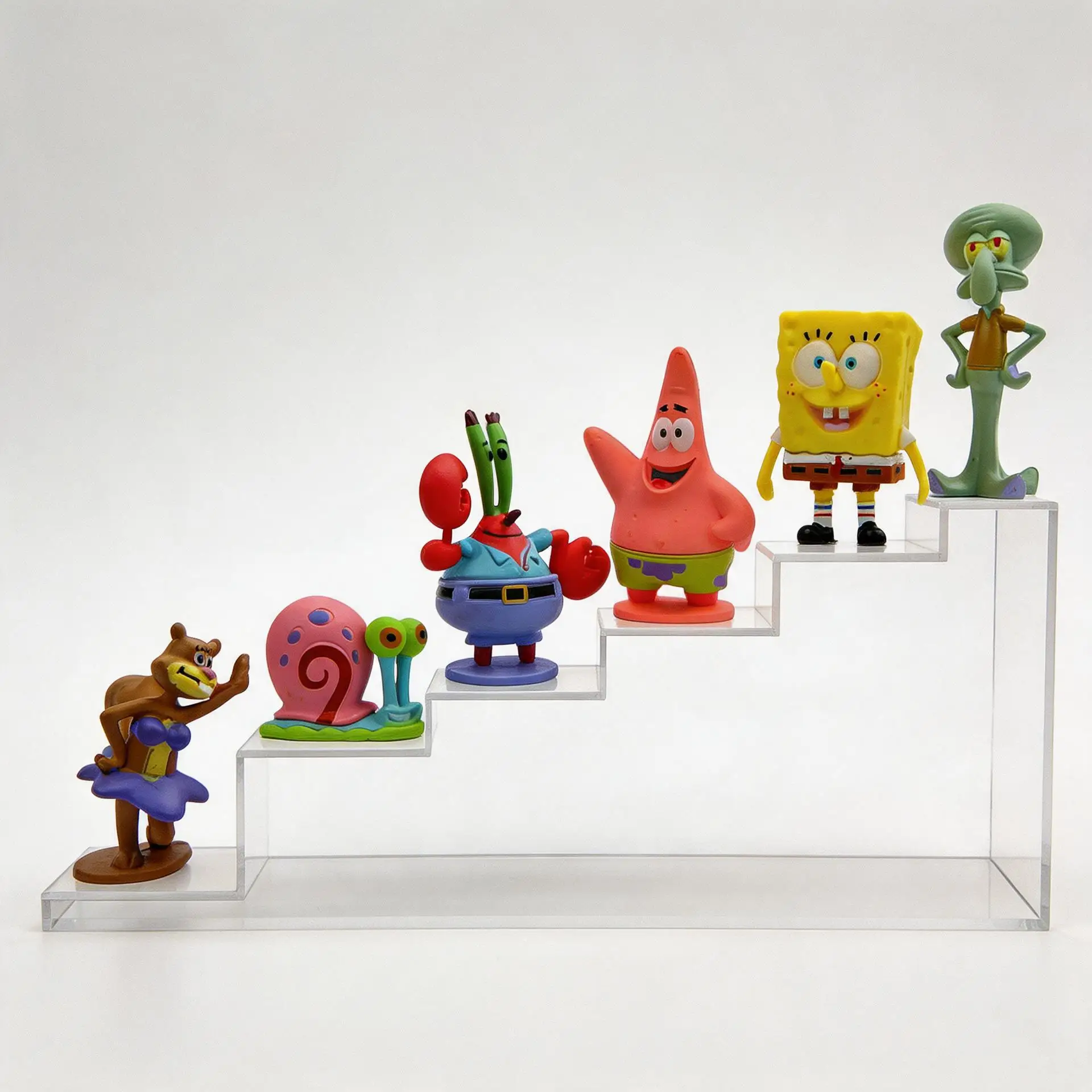 6 Stück/Set Animations-Kawaii-SpongeBob-Schwammkopf-Spielzeug, Patrick Star Figuren, Cartoon-Krabben-Boss-Figuren, Spielzeug für Kinder, Geschenke – Detail 5