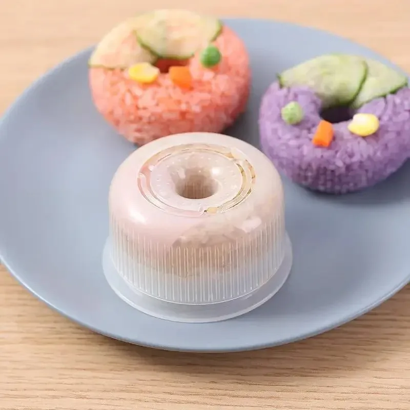 School season Donut Round Rice Ball Mold Non-Stick Sushi Maker DIY Easy Rice Ball Press Mold Children's Baby Bento Set Kitchen