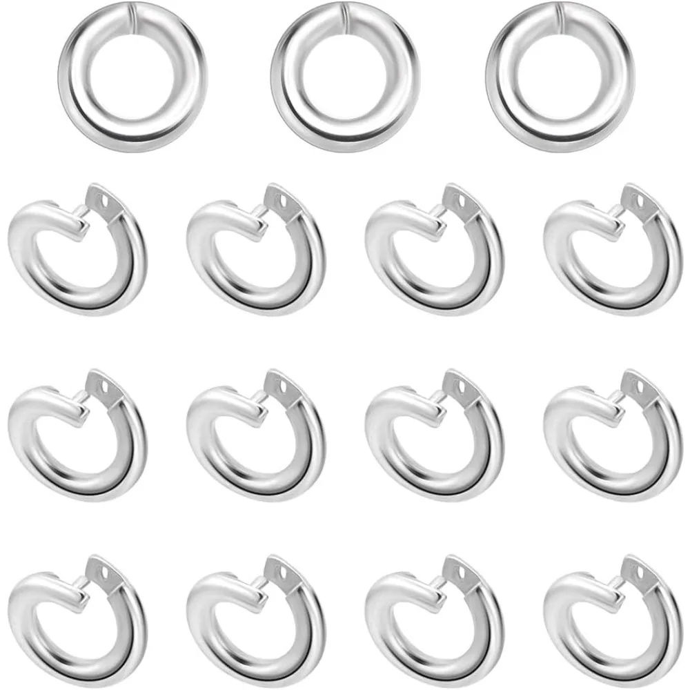 15pcs 925 Sterling Silver Locking Jump Rings, Round Locking Jump Rings, OD 6mm ID 3.3mm Circle Clasp Ring Connector Open End