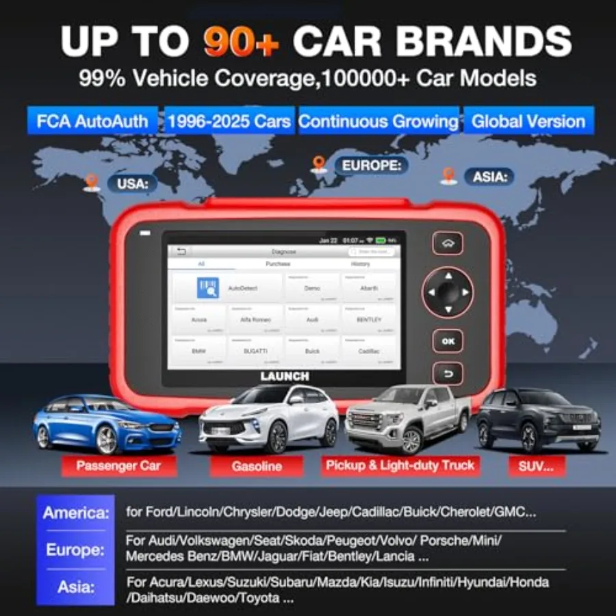 CRP129I V2.0 2025 OBD2-Scanner mit ABS/SRS/AT/ENG-Autodiagnosefunktionen bieten 12 Reset-Services, einschließlich TPMS/Öl/EPB