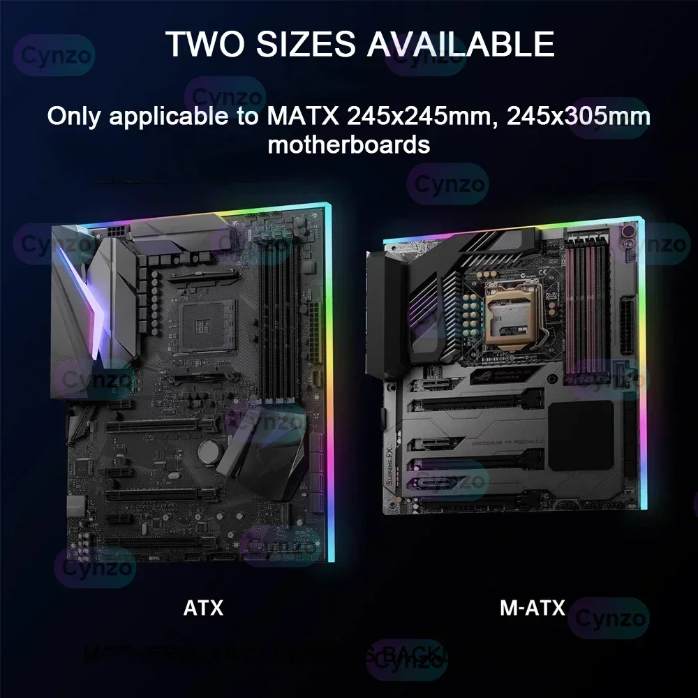 ARGB Motherboard IO Atmosphere Backlight,AURA SYNC Computer Host Illuminated ATX MATX Decorative Desktop Backboard Strip