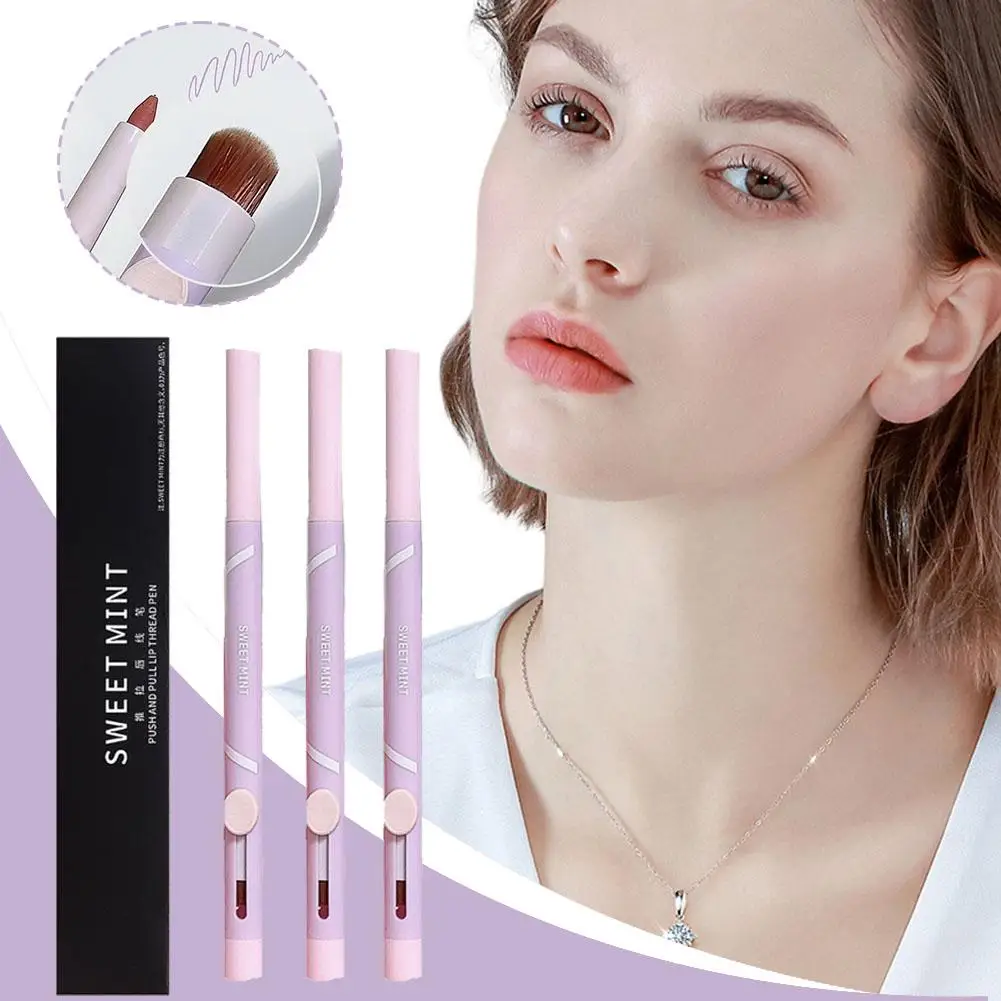 Double-headed Lip Liner Lipstick Sexy Beauty Lasting Gloss Lip Contour Pencil Matte Lipstick Waterproof Pencil Pigment Cosm N3R1