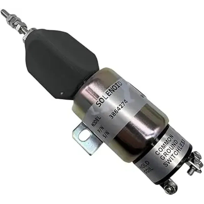 

Excavator Part Stop Solenoid 24V 3864274 Fuel Shutoff Solenoid Compatible with R215-7 Excavator SANY LONKING LOVOL