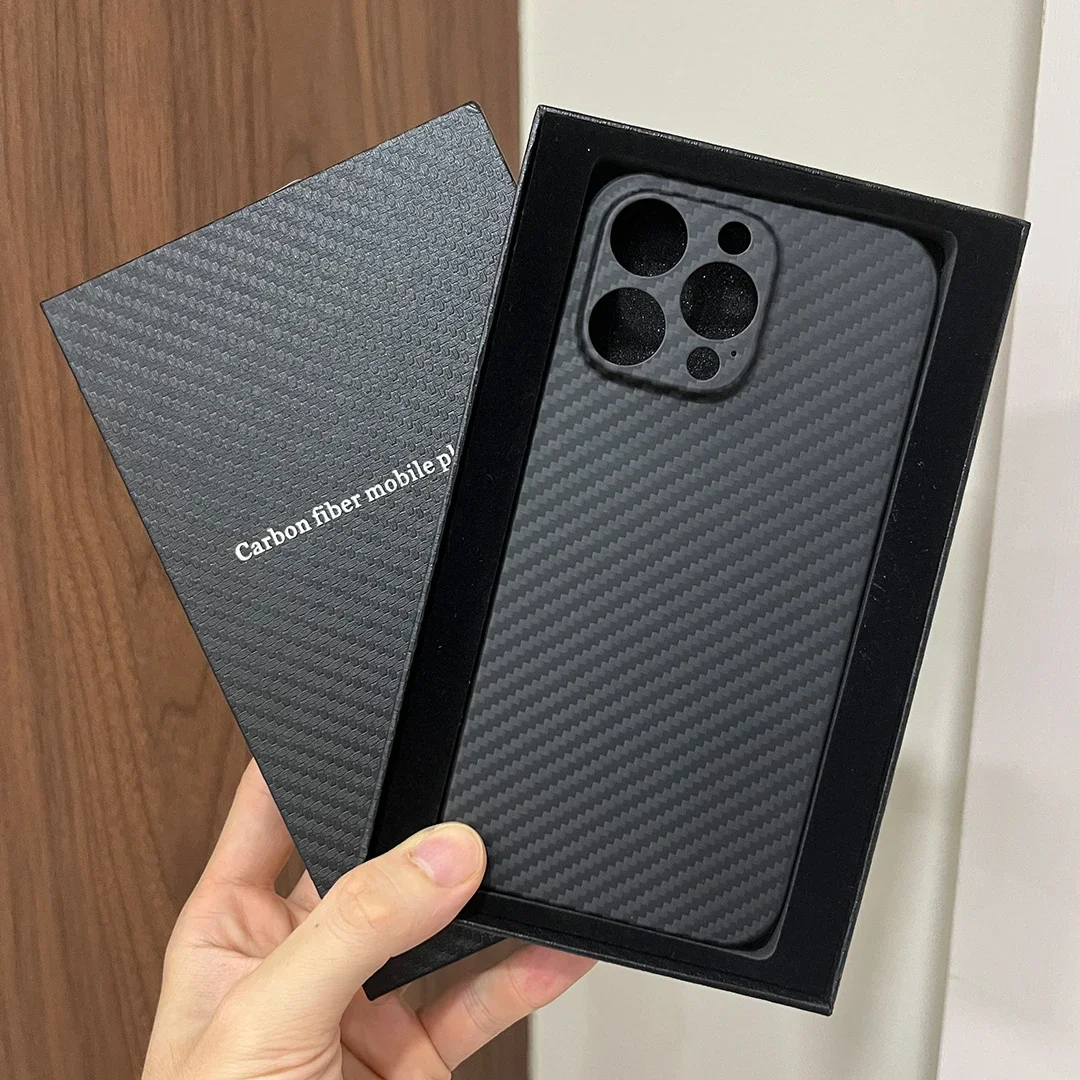 

Real Aramid Carbon Fiber Phone Case Cover On For iphone 12 13 14 15 16 16E Pro Max Plus Mini 16Pro ProMax i13 i14 i15 i16 E 256