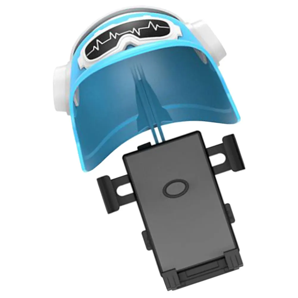 

Motorcycle Phone Holder H Mount Adjustable Blue Color Rain Sun Resistant Bracket Compatible 6.5 Inch Phones Anti Slip