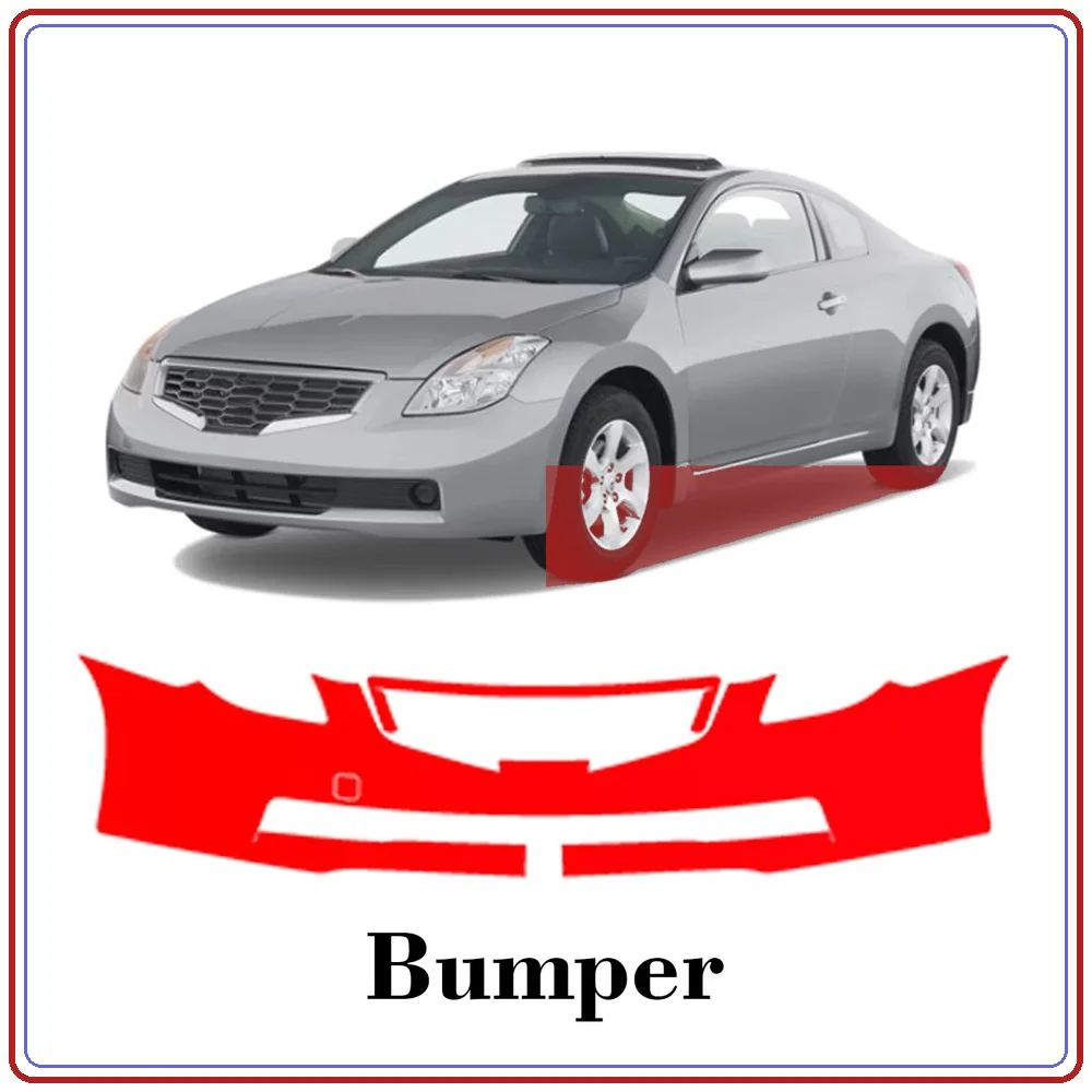 For Nissan Altima Coupe 08-2009 Precut TPU Paint Protection Film PPF Front Bumper Kit Clear Bra Stone Guard EU UK