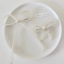 Fashion Women Pearl Hair Clips Pins Cute Girls Pearl Hair Bows Hairpin Metal Hair Clips Girl Kids Children Hair Accessories