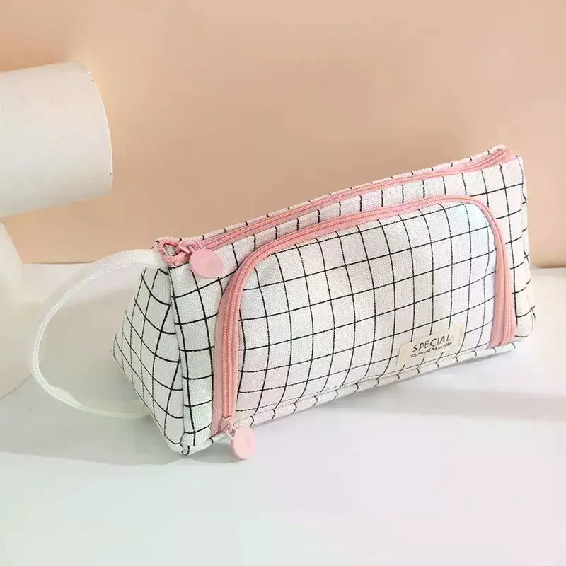 

Многослойный пенал большой вместимости для хранения ручек и канцелярских принадлежностей, милый пенал-органайзер для школы