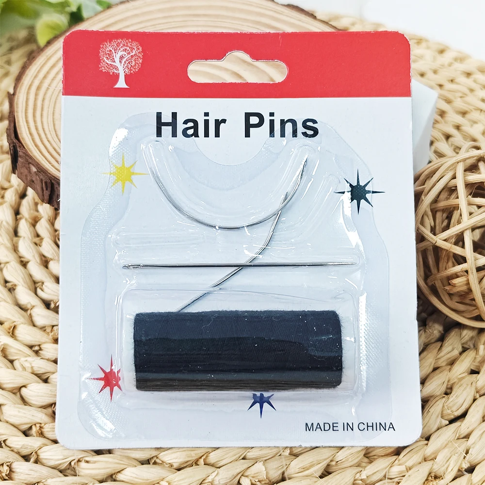 5 colors Nylon Hair Track Weft Weave Sew Thread + Needle J+I+C For Clip In Extensions Wig Tools for Hair Extension Accessories