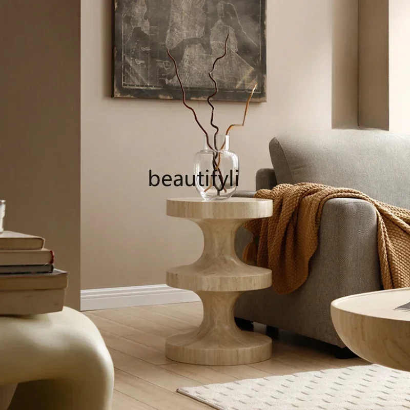 LXArtistic Italian Style Minimalist Creative Side Table Living Room Triangle Side Table Artistic StyleSSS
