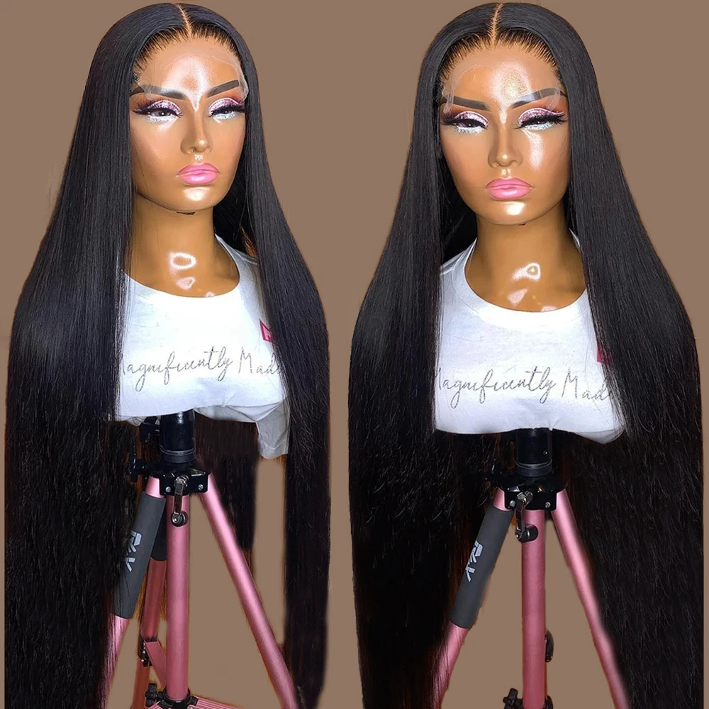 

Парик женский прямой без клея, 7x5, 100% бразильский прозрачный, 13x4