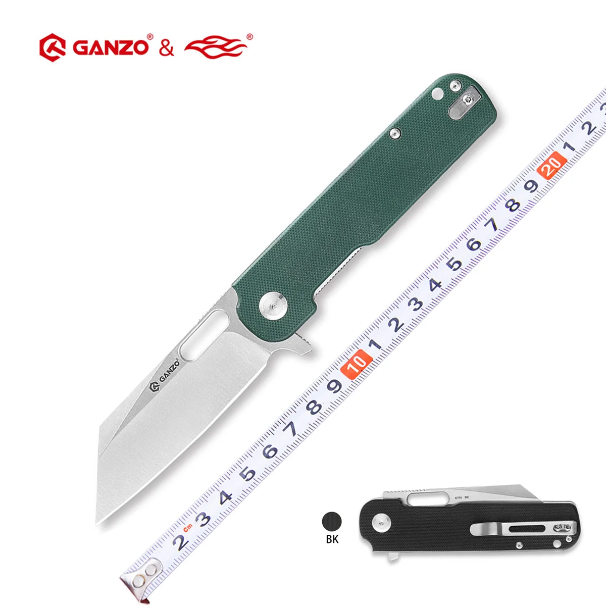 60HRC FBknife Ganzo G770 D2 blade G10 handle folding knife tactical camping knife outdoor EDC tool Pocket folding Knife