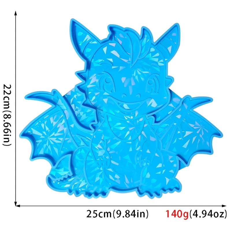 E15E Delicate Silicone Moulds Resin Casting Moulds Dragon Shaped DIY Craft Molds
