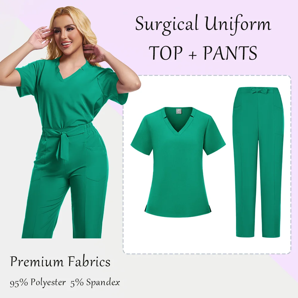 Clinical Green Gray Blue Rose Sanitary Dentist Medical Nursing Veterinary Surgical Uniform Men Work Wear Jogger Man Scrubs Sets