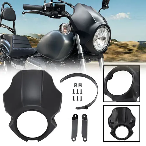 Protector de parabrisas de manillar de carenado de faro negro mate para motocicleta para Yamaha XVS 950 SPEC BOLT 950 2013-up