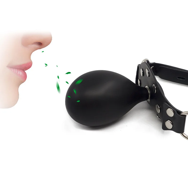 Liquid Silicone Inflatable Bondage Mouth Plug Gag Oral Stuffed Open Mouth Ball Stick Passion Flirting Restriants Adult Sex Toys