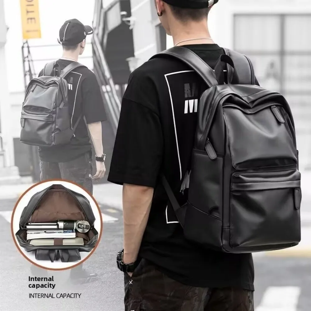 

Новая сумка для репетиторов с регулируемыми ремнями, рюкзак из искусственной кожи на молнии, сверхлегкая студенческая сумка для книг большой вместимости для работы в школе