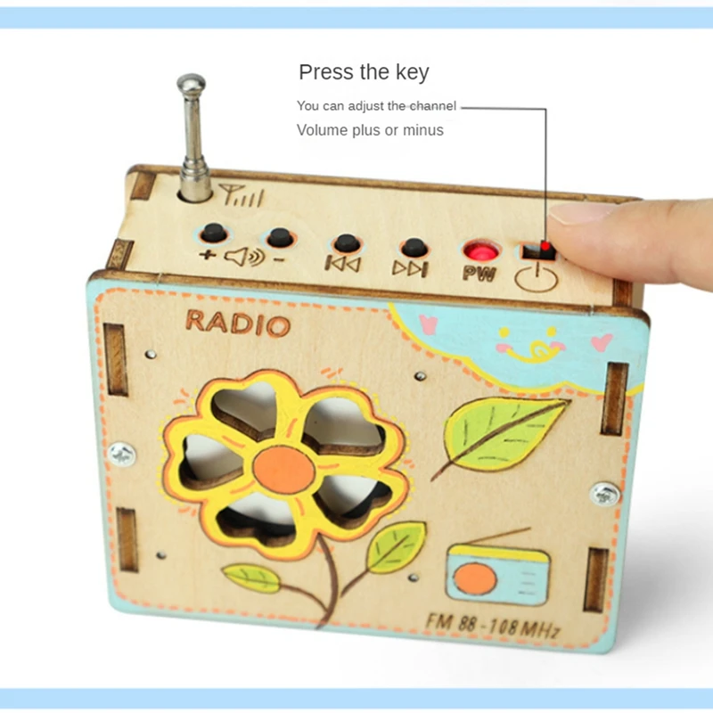 DIY FM Radio Modell Holz Wissenschaft Experiment Kits Wissenschaft Lern puzzles Experiment selbst gemachte Montage Materialien Kit