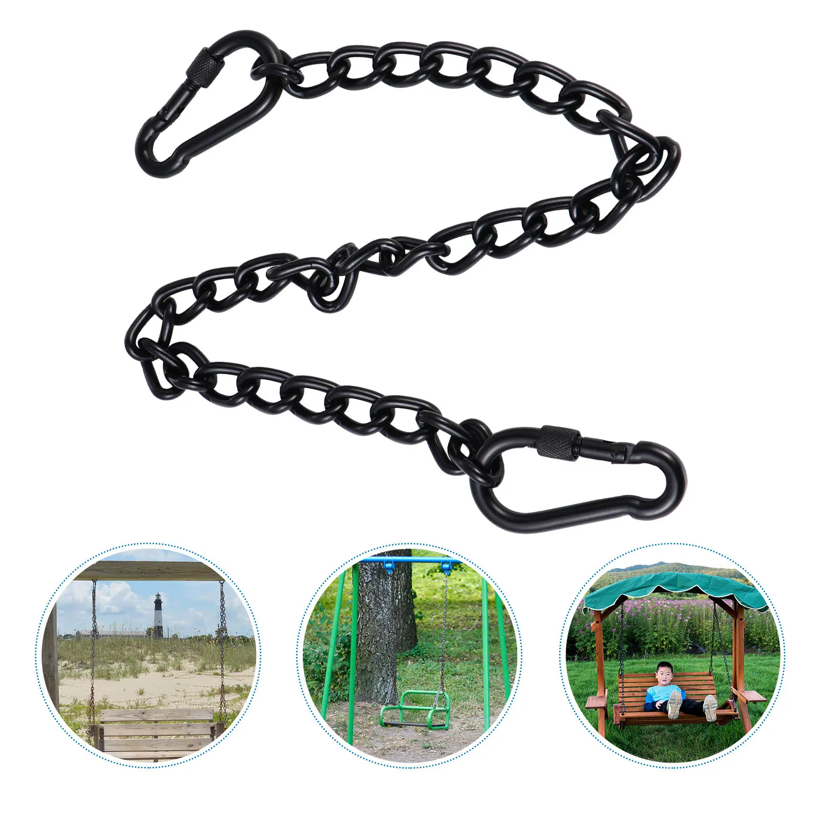 Ultra Flexible Corrosion Resistant Swing Chain for Hammock Chairs Swinging Chairs Hanging Heavy Objects Overhead Mount Swing Set