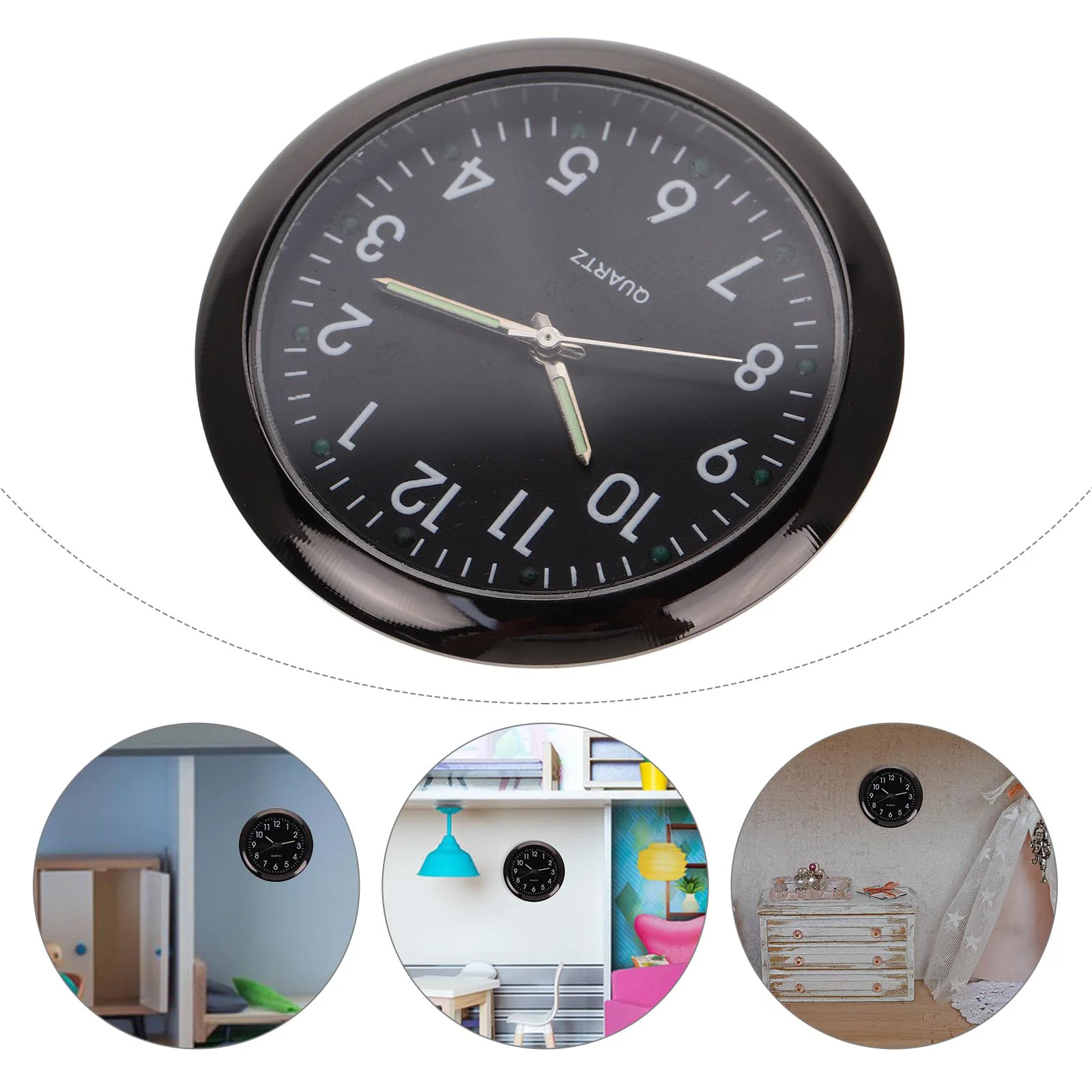 Toy House Dollhouse Clock Scene Decoration Small Miniature Furniture Decorations Wall