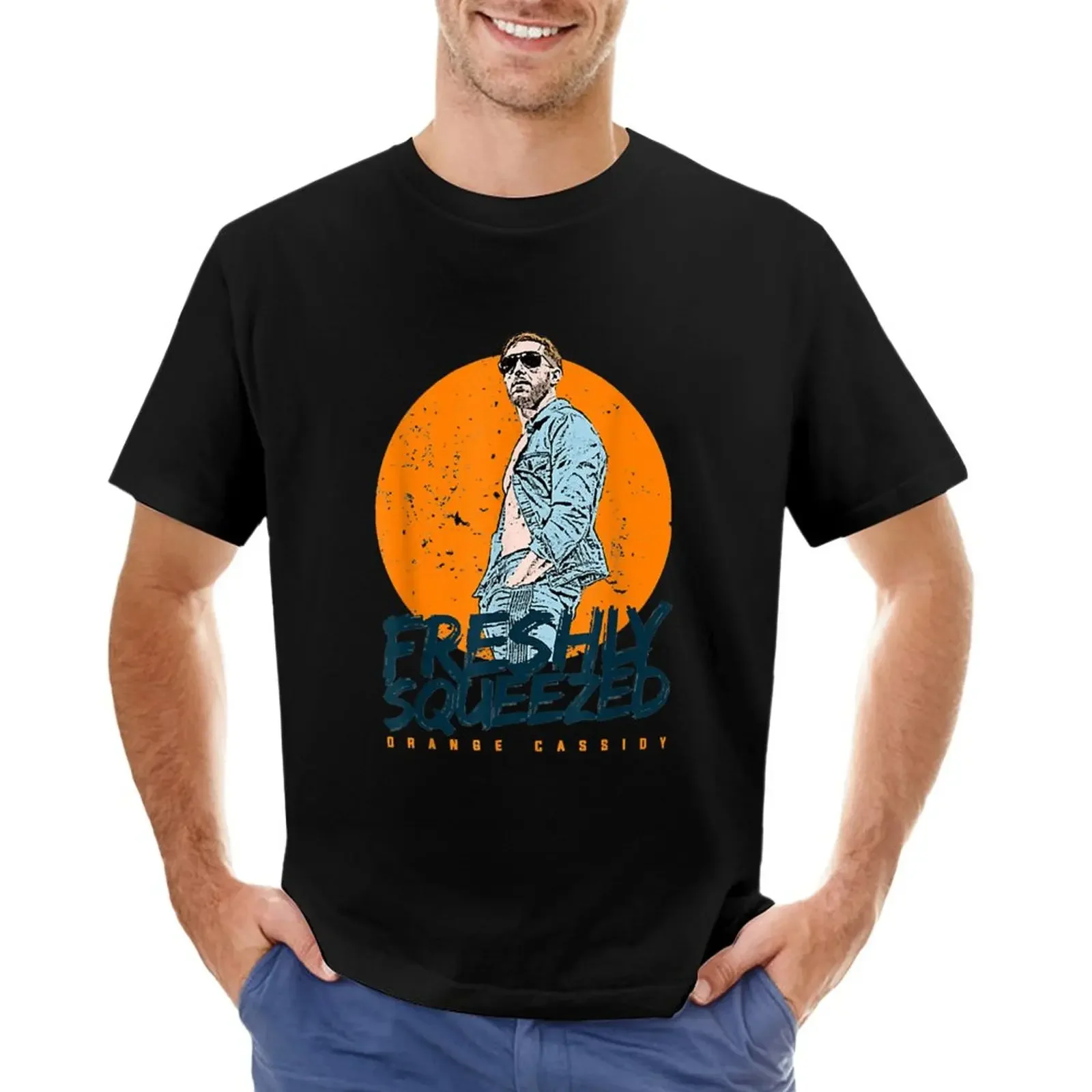 Freshly Wrestling Squeezed Funny Orange Juice Cassidy T-Shirt vintage customs design your own anime graphics mens tall t shirts