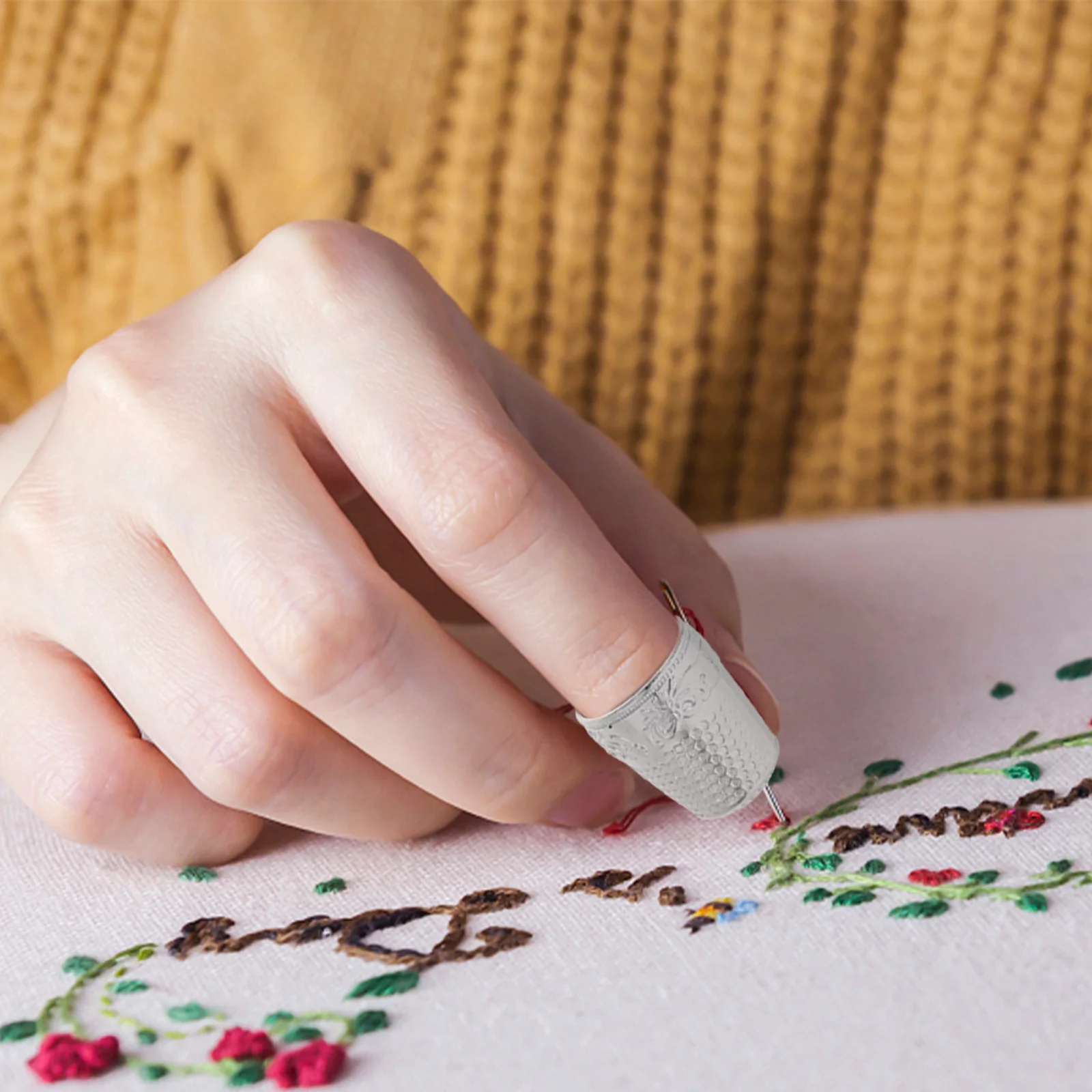 

10pcs Thimbles For Embroidery Protection Professional Protector Quilting Thimbles Sewing Accessory Embroidery Craft Tools