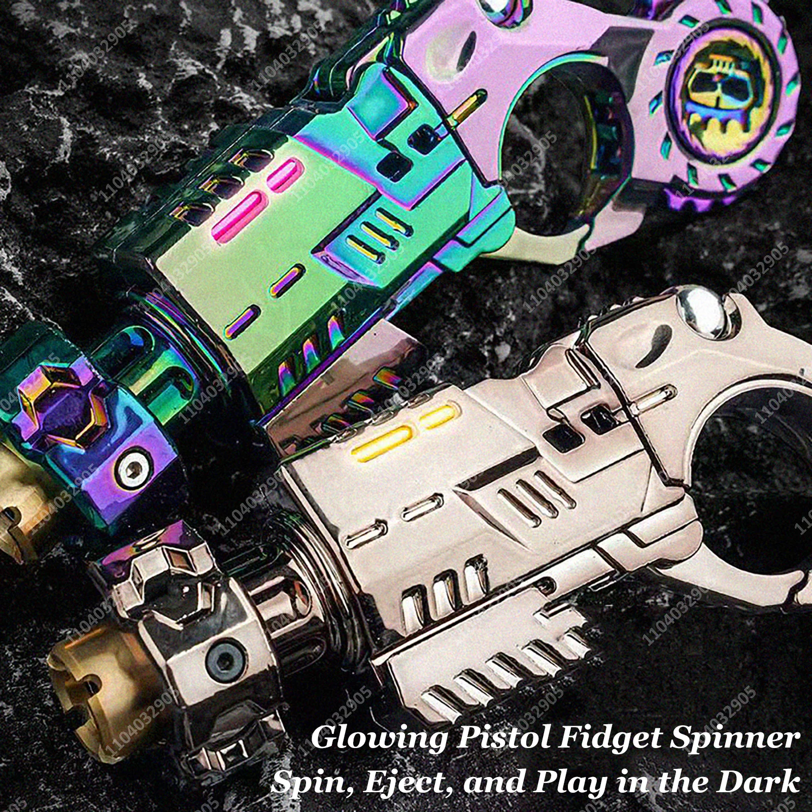 EDC Taktisches Pistolenspielzeug Fidget Spinner Auswerbares Muschelspielzeug Fidget Gear Gadget Stressabbau Anti-Angst-Spielzeug für Erwachsene Geschenk