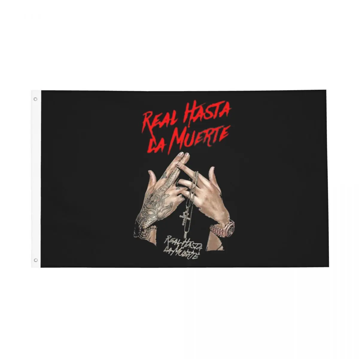 Anuel AA Real Hasta La Muerte Flag Outdoor Banner All Weather Decoration Double Sided 2x3 3x5 4x6 FT Flags
