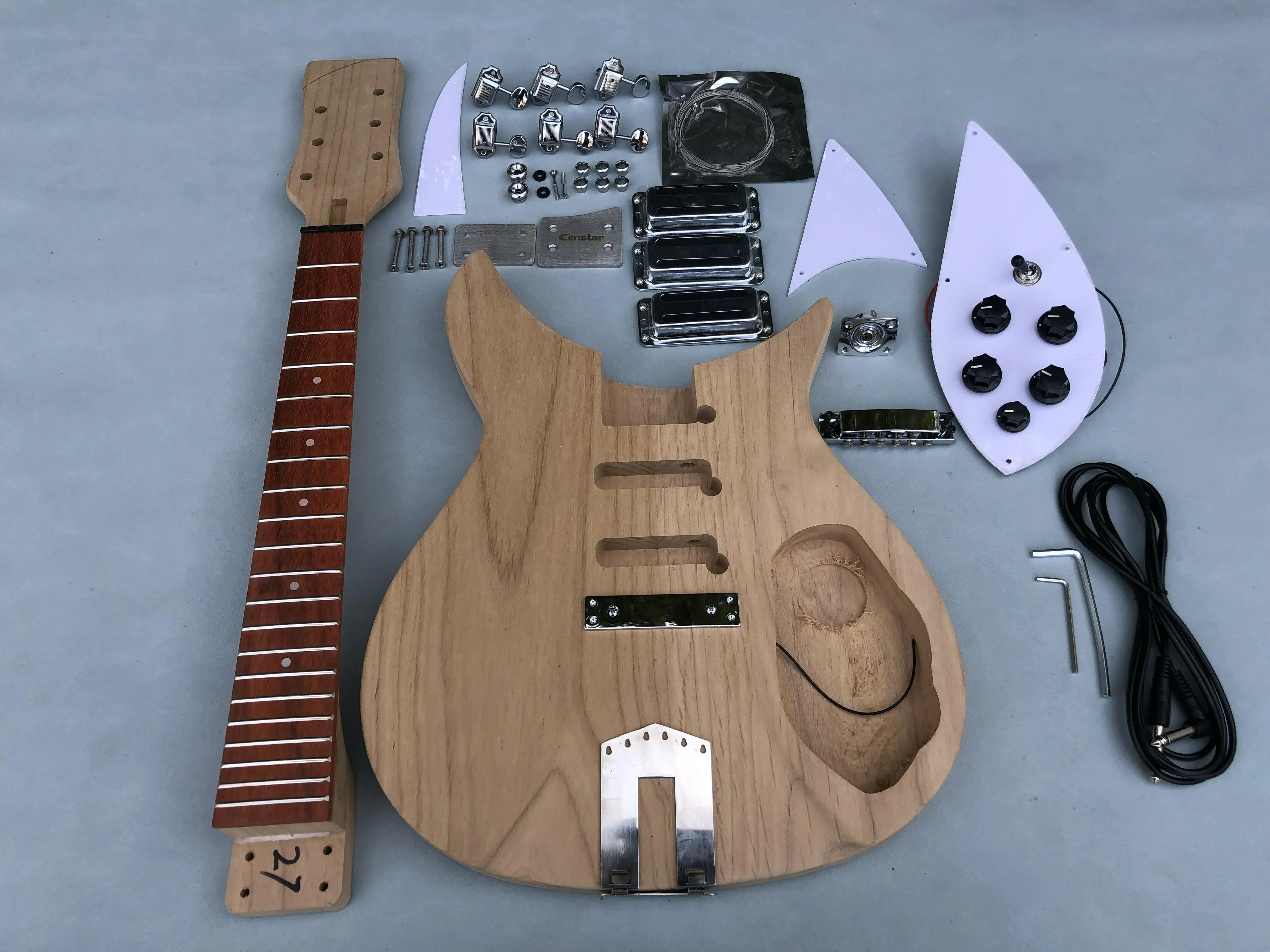 DIY 325-Electric Guitar Kits Mahogany Body and Neck Rosewood Fingerboard Semi-Finished Standard,In Stock, Fast Shipping