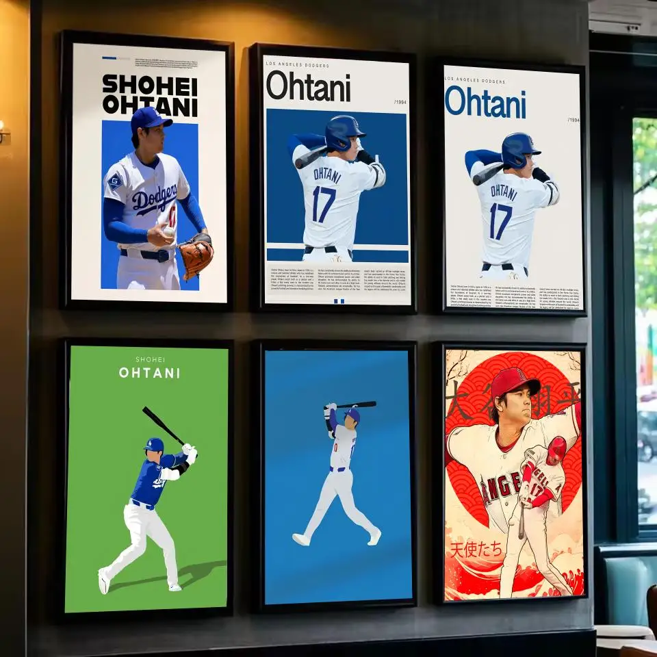 

Baseball Player O-ohtaniS Poster For Living Room,bedroom,bar Wall Art Prints Paper Sticker Decoration Gifts