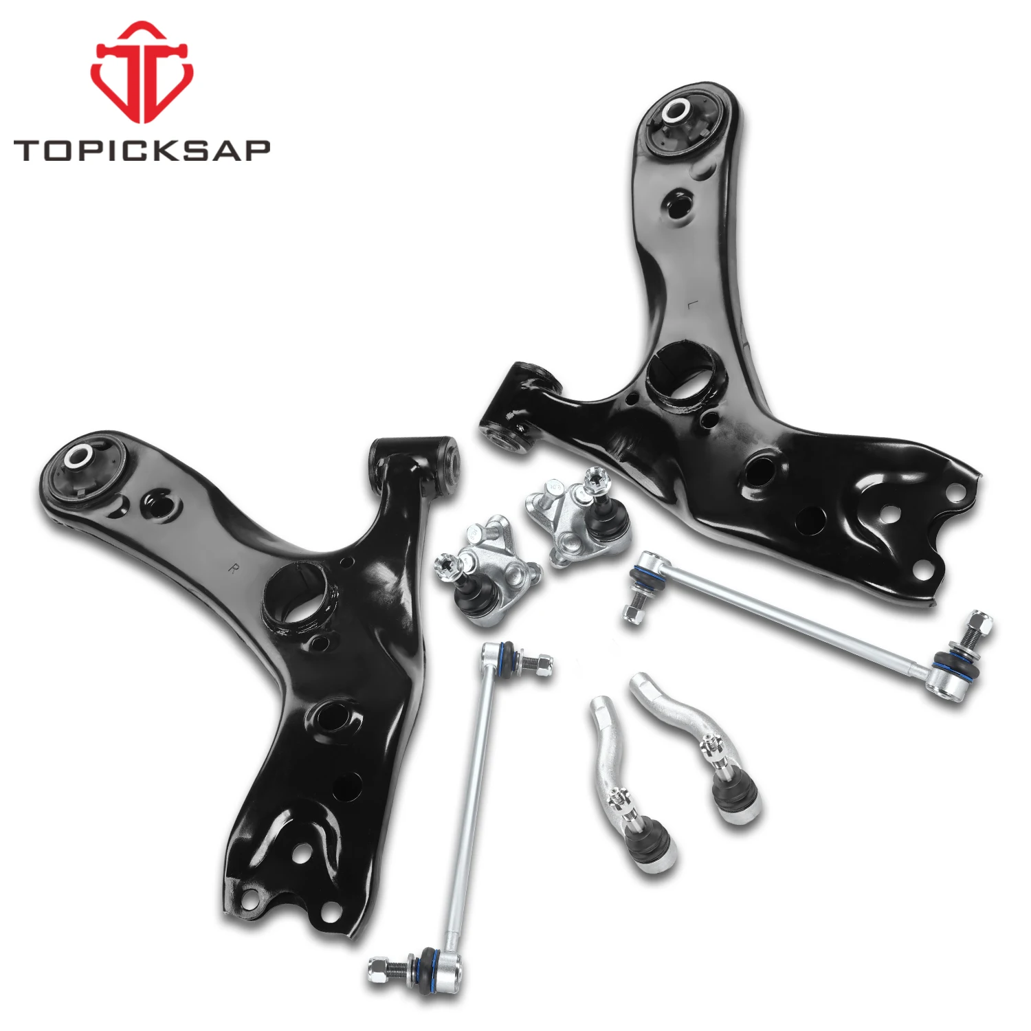 

TOPICKSAP 8PCS Front Lower Control Arm Kit Replacement for Prius(Not Fit C or V) Lexus CT200h Toyota Prius Plug-In 2010-2017