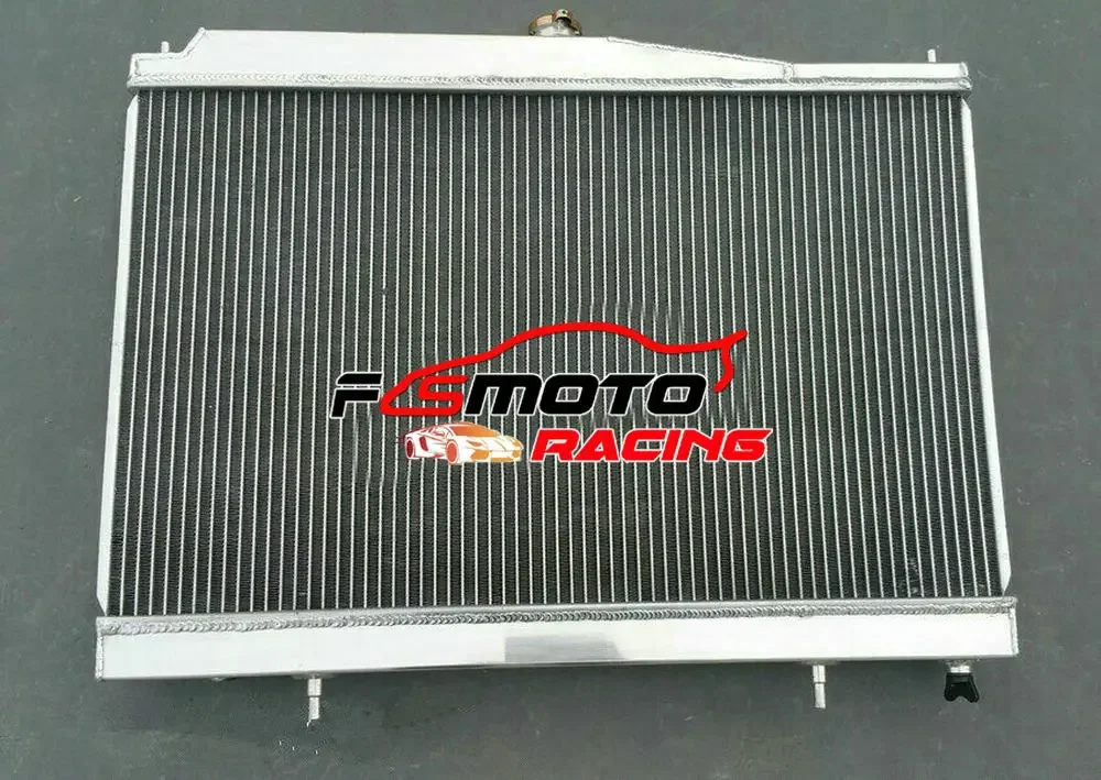 Aluminum Radiator For Nissan Skyline R33 R34 GTS GTT GTS-T GTR RB25DET RB26DETT 2.5L 2.6L Turbo I6 1993-2001 AT/MT