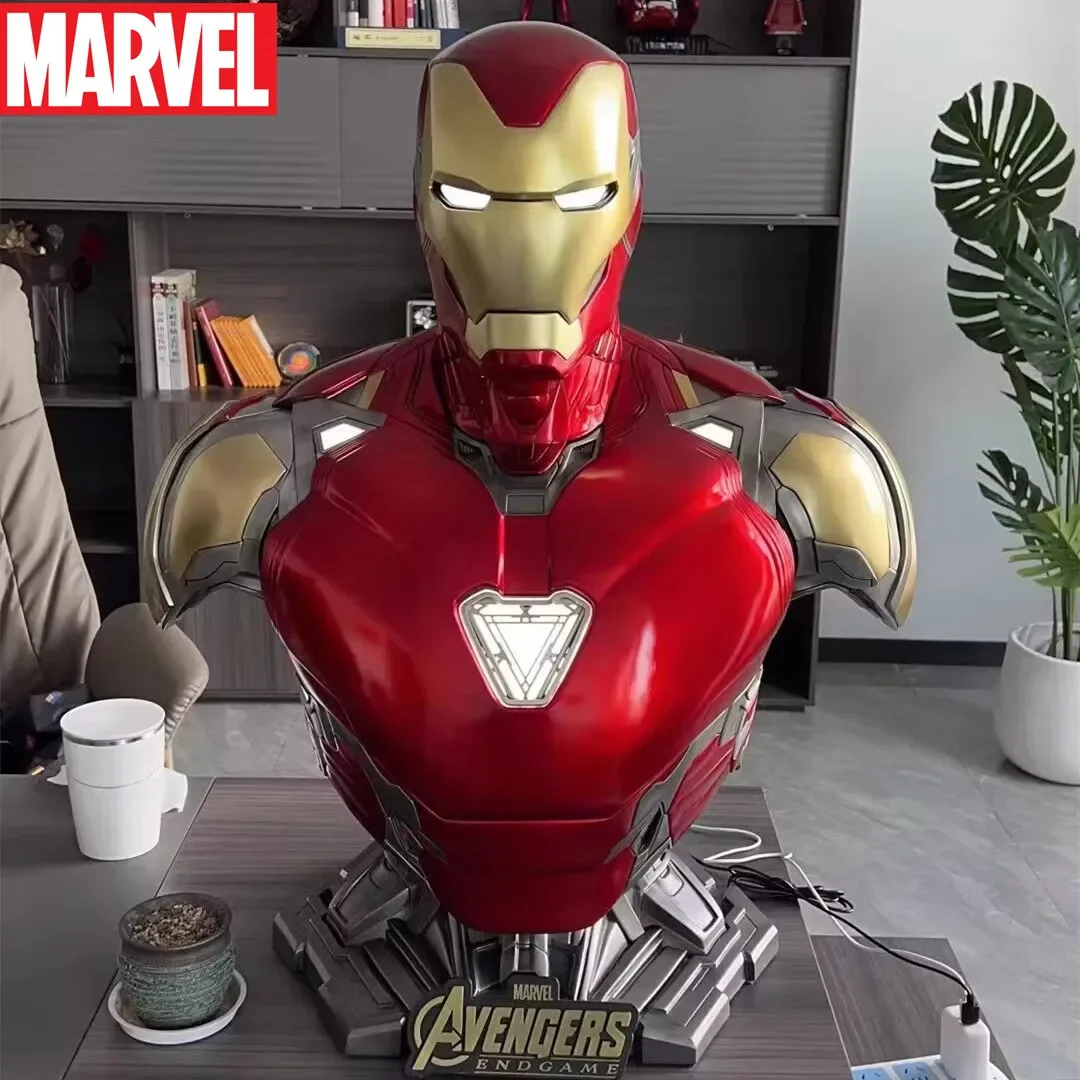 Iron Man Mk85 1:1 Glow Bluetooth Speaker Genuine Marvel The Avengers Large Statue Ornaments Theater Audio Collection Funny Gifts