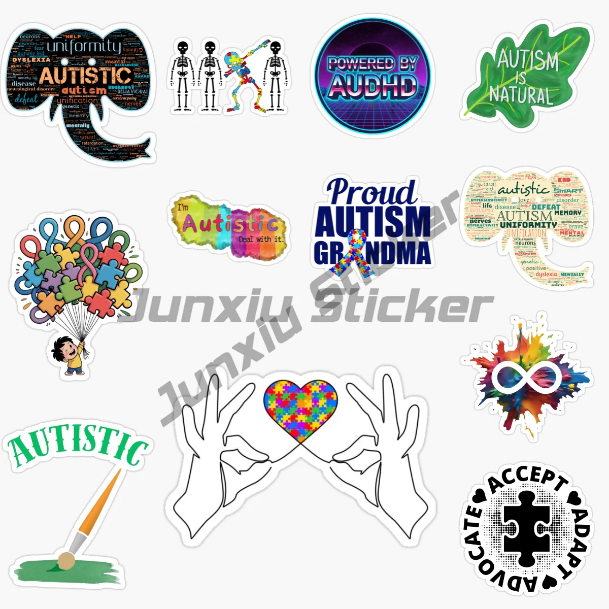

AUTISM Motorcycle Laptop Car RV SUV Wall Car Stickers PVC Vinyl Reflective Stickers Decals