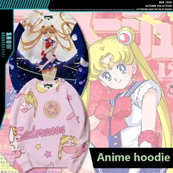 SAILOR MOON Tsukino Usagi Anime Sweatshirt Coat Loose Hoodie Casual Pullover Oversized Clothing Plus COS Clothes Full Color