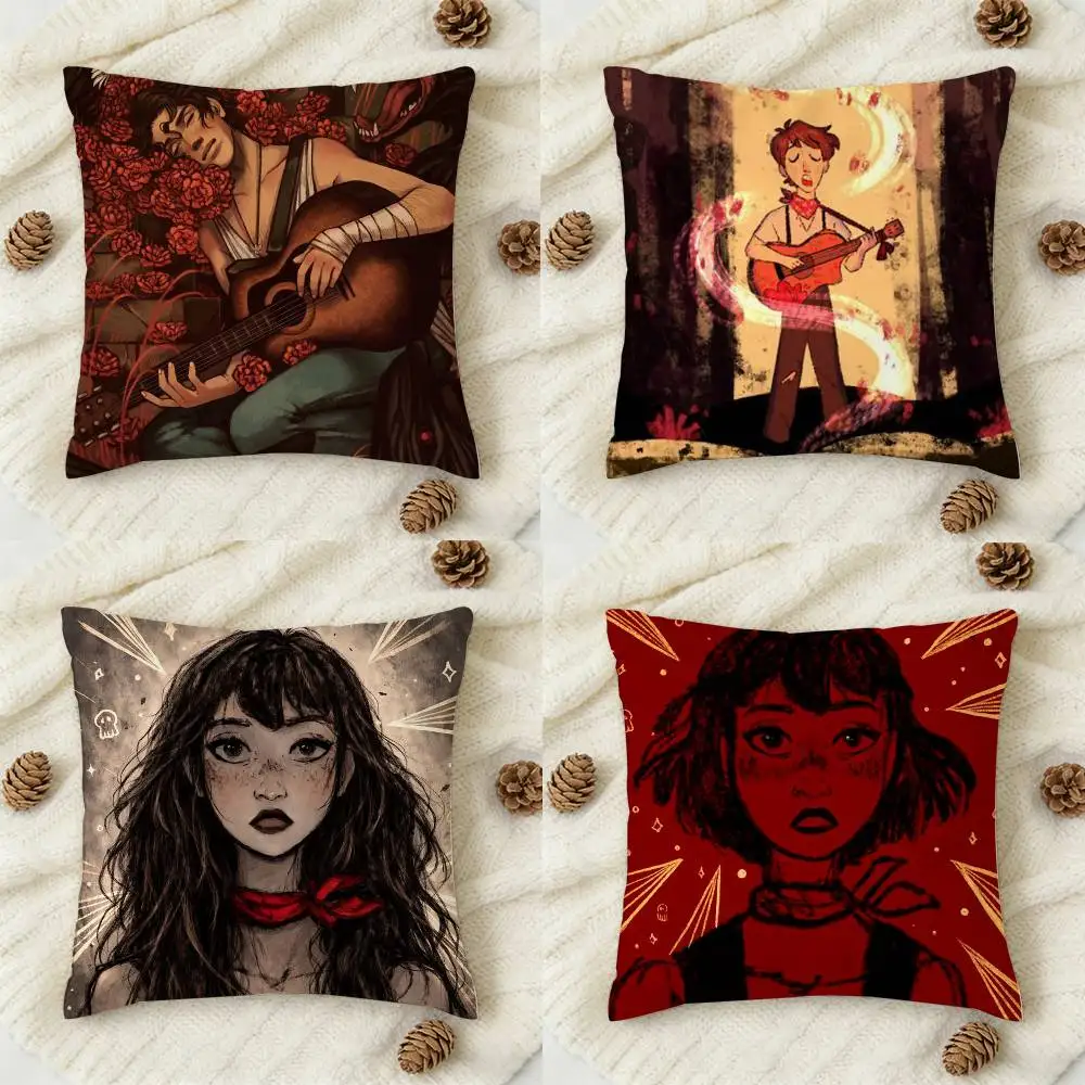

H-Hadestown Eurydice Double-sided Printed Square Decorative Cushion Cover for Sofa Living Room Home Decor