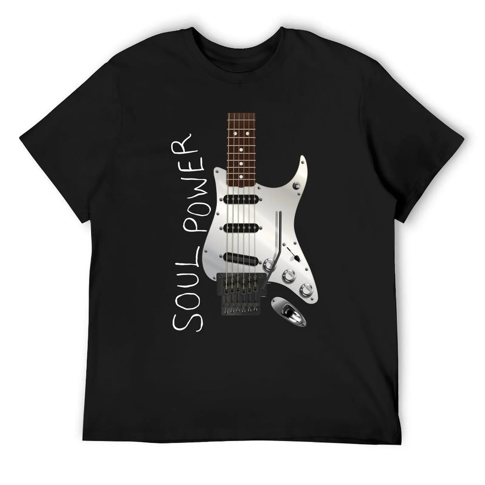 SOUL POWER STRAT STYLE GUITAR DIGITAL ILLUSTRATION T-Shirt custom shirt customs sublime fitted t shirts for men