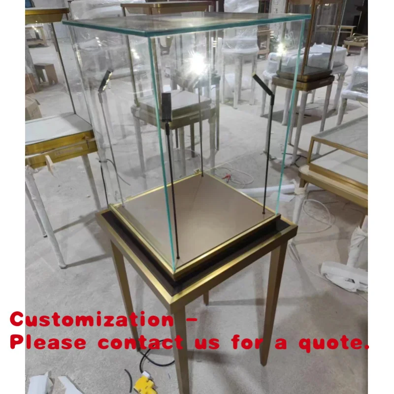 

custom.Modern High-Transparency Tempered Glass Display Cabinet Store and Shopping Mall Use with Metal Frame