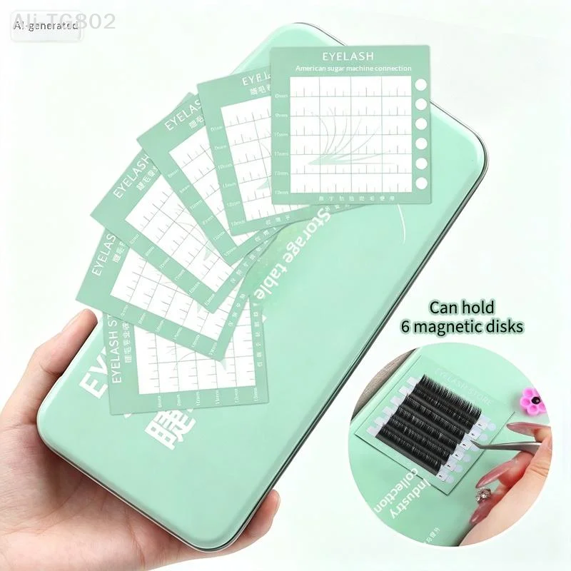 Neosfg Magnetic Single Layer Lash Extension Storage Box Display Box For False Eyelash Eyelash Strips For Individual