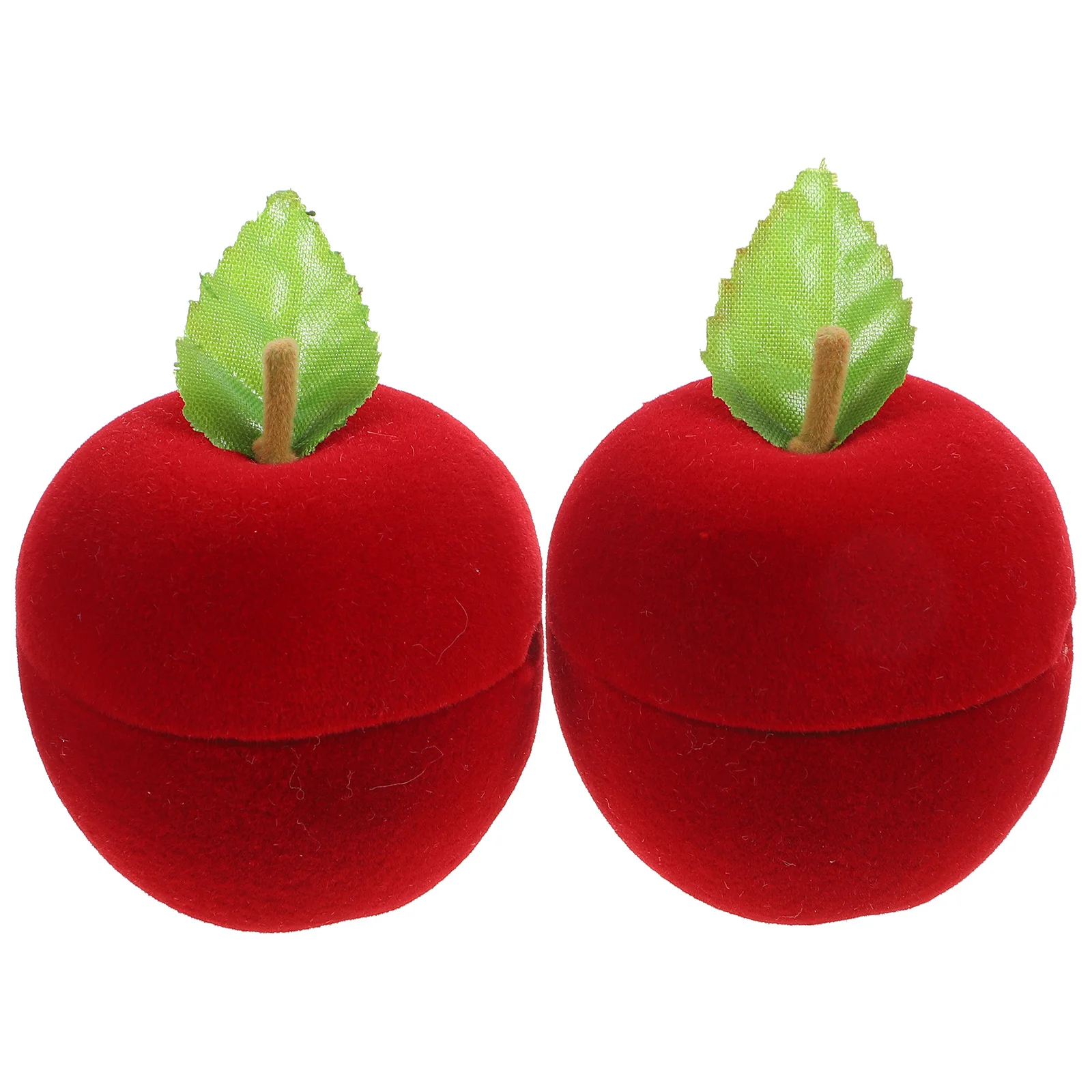 

2pcs Christmas Shape Jewelry Case Fashion Jewelry Box Exquisite Ring Case Portable Storage Box for Women